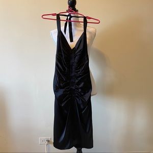 BCBG MaxAzria Black Dressy Dress Silk Rouched LBD